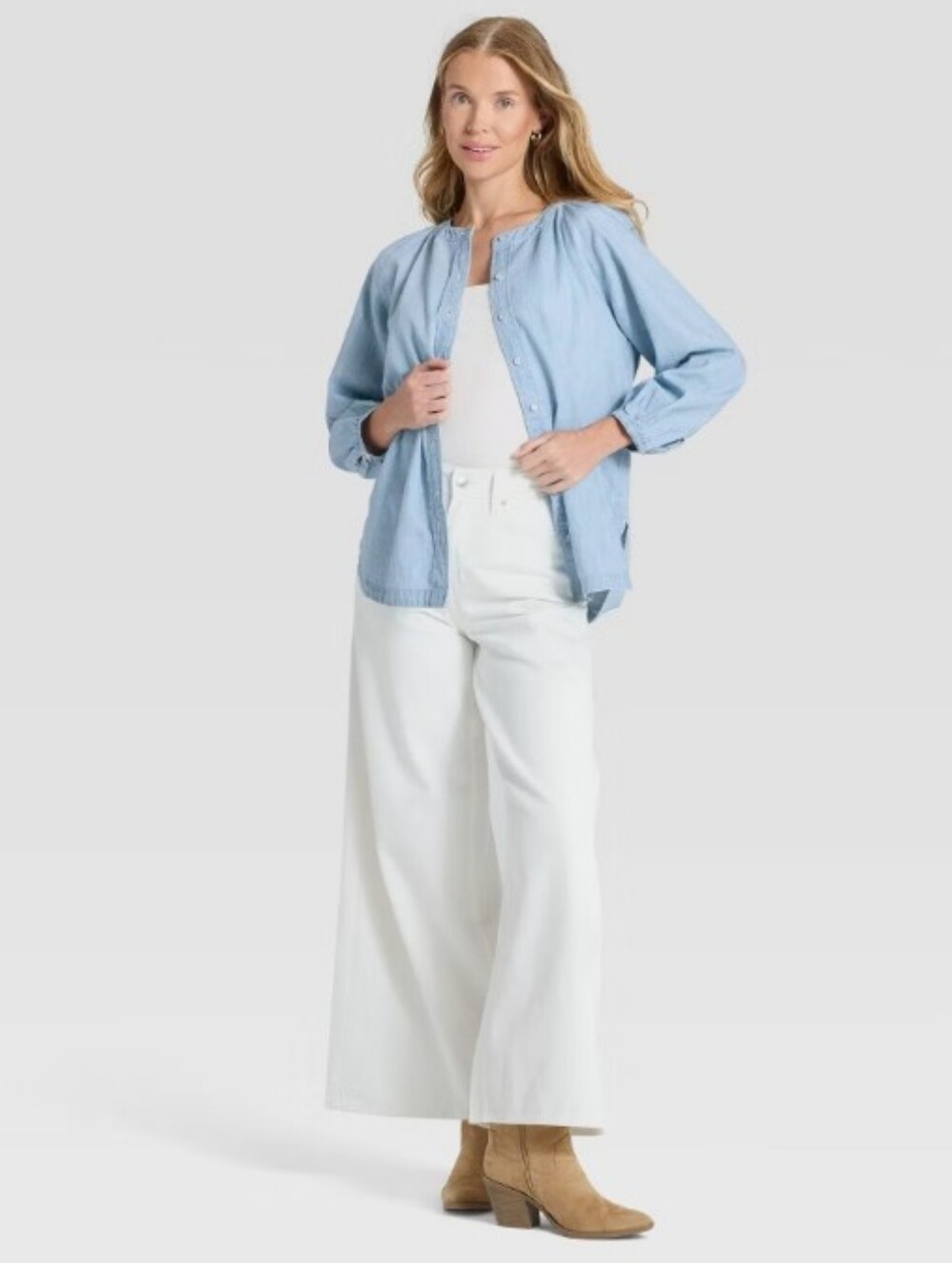 Universal Threat Poet Button-down Denim Shirt